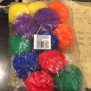 Colossal fluff balls 90mm multicolored set of 12